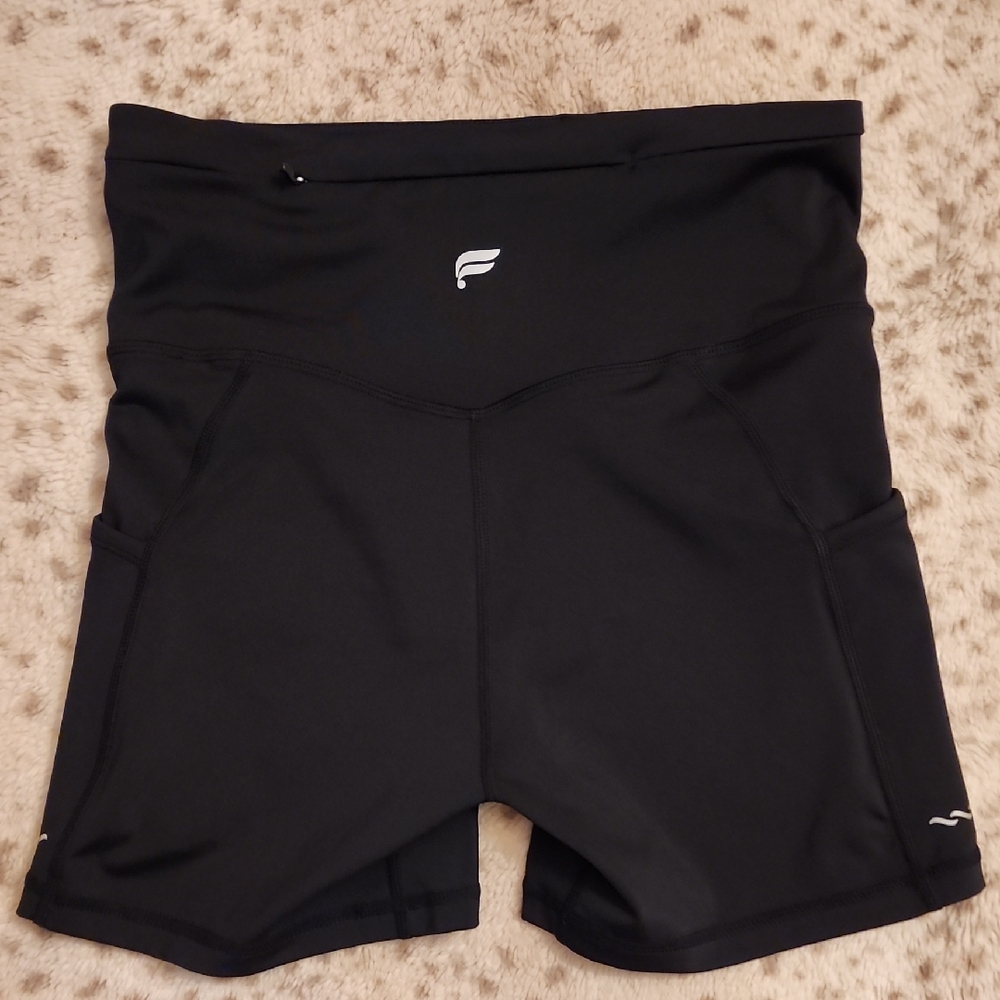 Fabletics Black High-Waist Athletic Shorts
